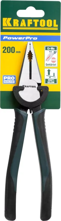 Плоскогубцы KRAFTOOL "PowerPro" комбинированные, CrMo-сталь, покрытие оксидированное с полировкой, 200мм 22001-1-20_z01 купить в Тобольске