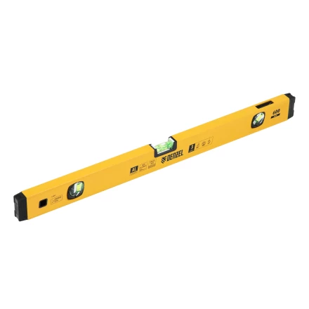 Уровень алюминиевый Denzel 33691, магнит, фрезерованный, 3 глазка (1 зеркал.), 0,5 мм/м, 600 мм купить в Тобольске