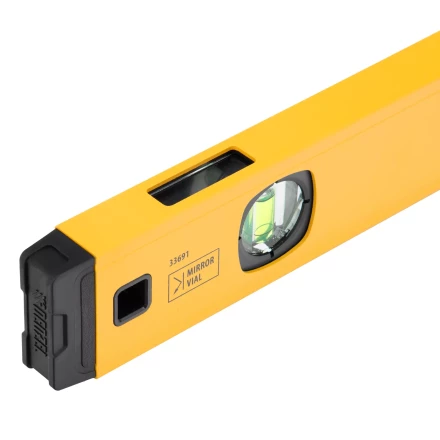 Уровень алюминиевый Denzel 33691, магнит, фрезерованный, 3 глазка (1 зеркал.), 0,5 мм/м, 600 мм купить в Тобольске