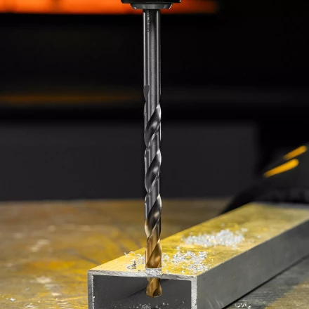 Сверло спиральное по металлу Denzel, 9 х 175 мм, Р6М5, Golden Tip, удлиненное 718262 купить в Тобольске
