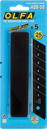 Лезвие OLFA &quot;BLACK MAX&quot; сегментированное, 5шт, 25х126х0,7мм OL-HBB-5B купить в Тобольске