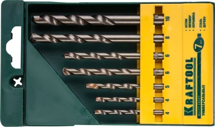 Набор KRAFTOOL &quot;EXPERT&quot; Сверла универсальные (бетон,мрамор,сталь,стекло,керамика,дерево), цилиндр. хвост., в боксе, 7шт 29172-H7 купить в Тобольске
