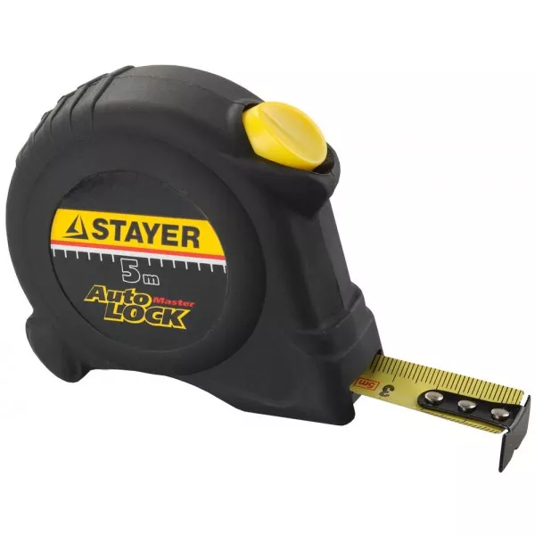Рулетка STAYER "MASTER" "AUTOLOCK", корпус с резиновым напылением, автостоп, 5мх19мм 2-34126-05-19_z01 купить в Тобольске