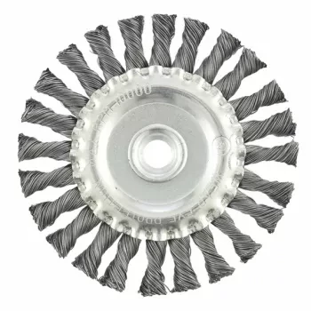 Щетка для УШМ 125 мм, М14, плоская, крученая  проволока 0,5 мм  MATRIX 74640 купить в Тобольске