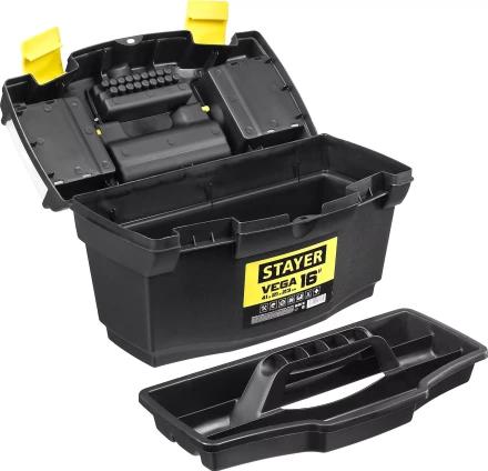 Ящик для инструмента &quot;VEGA-16&quot; пластиковый, STAYER 38105-16_z03 купить в Тобольске
