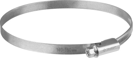 ЗУБР Х-9Н, 140 - 160 мм, накатная лента 9 мм, цинк, 10 шт, червячный хомут (37807-160) купить в Тобольске