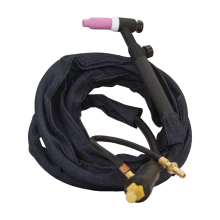 Горелка SRT-17V 4м 35мм2 комплект - цанга 1,6 2,0 2,4 сопло №4 5 6 FoxWeld купить в Тобольске