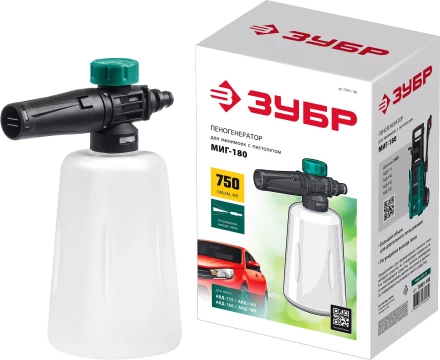 ЗУБР для пистолета МИГ-180, пеногенератор для минимоек (70401-180) купить в Тобольске