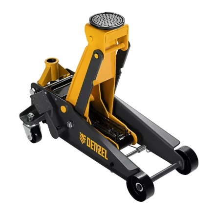 Домкрат гидравлический подкатной 3 т, с фиксатором, быстрый подъем, 135-480 мм, профессиональный Denzel 51138 купить в Тобольске