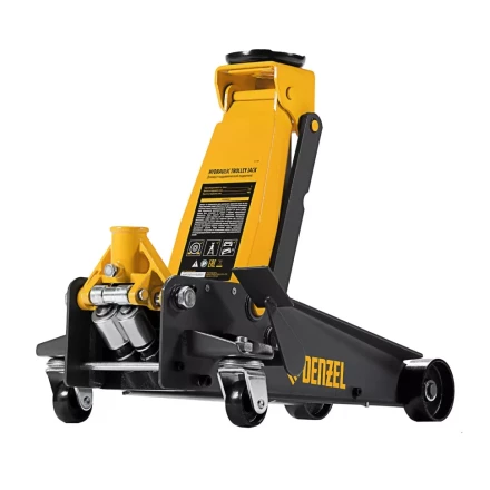 Домкрат гидравлический подкатной 3 т, с фиксатором, быстрый подъем, 135-480 мм, профессиональный Denzel 51138 купить в Тобольске