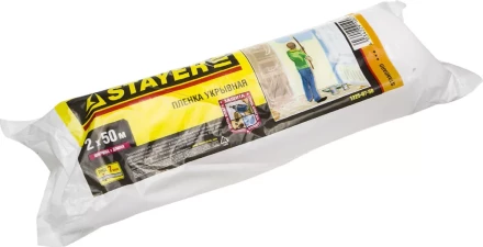 Пленка STAYER &quot;STANDARD&quot; защитная укрывочная, HDPE, в рулоне, 7 мкм, 2 х 50 м 1225-07-50 купить в Тобольске