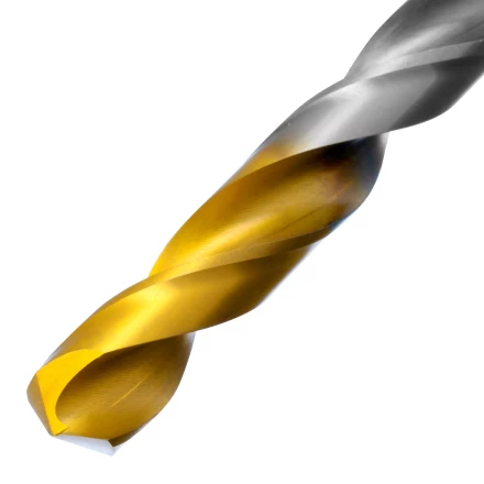 Сверло спиральное по металлу Denzel, 10 х 184 мм, Р6М5, Golden Tip, удлиненное 718263 купить в Тобольске
