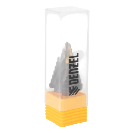 Сверло ступенчатое Denzel 723615, 9-12-15-18-21-24-27-30-33-36 мм, Р6М5К5, 6-гр. хвостовик купить в Тобольске