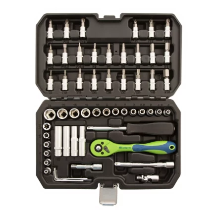 Набор инструментов 56 предметов, CrV, 1/4&quot; Сибртех 13525 купить в Тобольске