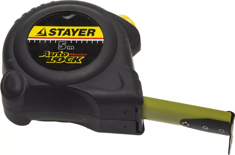 Рулетка STAYER "MASTER" "AUTOLOCK", корпус с резиновым напылением, автостоп, 5мх25мм 2-34126-05-25_z01 купить в Тобольске