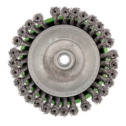 Щетка для УШМ 150 мм М14 Чашка крученая проволока 0,5 мм Сибртех 746297 купить в Тобольске