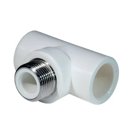 Тройник комб. PP-R НР 25мм х 3/4 белый (25/100) 45456 купить в Тобольске