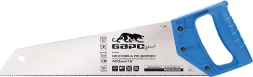 Ножовка по дереву,450 мм/18",7-8TPI,короткий зуб 2D,каленый зуб,пласт. цельнолит.рукоятка БАРС 24132