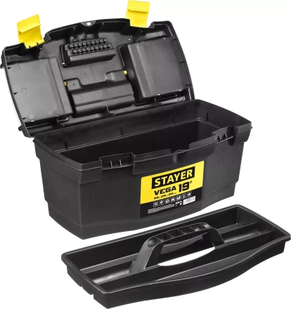 Ящик для инструмента &quot;VEGA-19&quot; пластиковый, STAYER 38105-18_z03 купить в Тобольске
