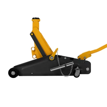 Домкрат гидравлический подкатной Denzel с фиксатором 2,8 т 135-385 мм 51155 купить в Тобольске