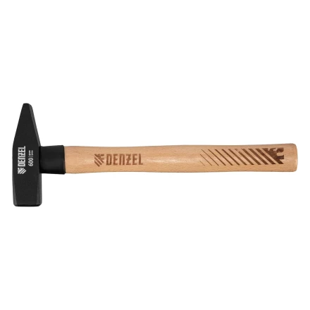 Молоток слесарный, 600 г Denzel, кованый квадратный боек, буковая рукоятка, 10431 купить в Тобольске