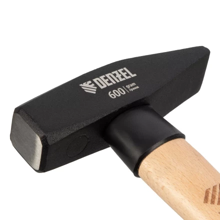 Молоток слесарный, 600 г Denzel, кованый квадратный боек, буковая рукоятка, 10431 купить в Тобольске