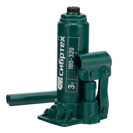 Домкрат гидравлический бутылочный Сибртех 50801, 3 т, 180-320 мм купить в Тобольске