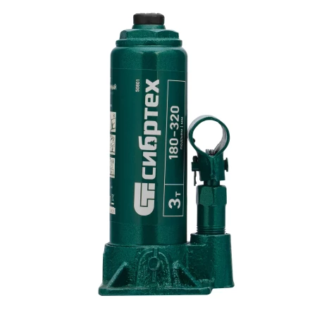 Домкрат гидравлический бутылочный Сибртех 50801, 3 т, 180-320 мм купить в Тобольске