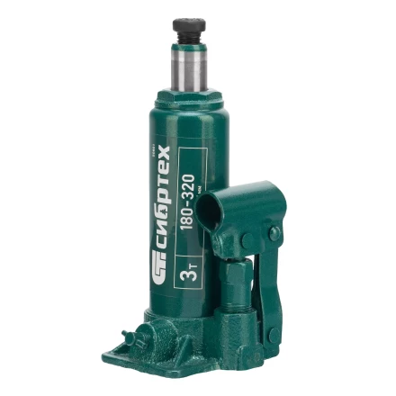 Домкрат гидравлический бутылочный Сибртех 50801, 3 т, 180-320 мм купить в Тобольске