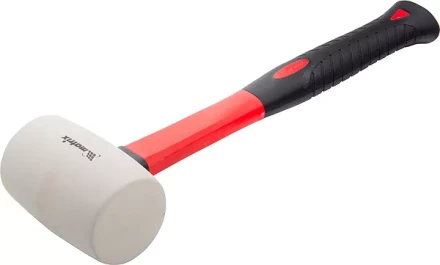 Киянка резиновая, 225 г, белая резина, фибергласовая рукоятка MATRIX 11195 купить в Тобольске