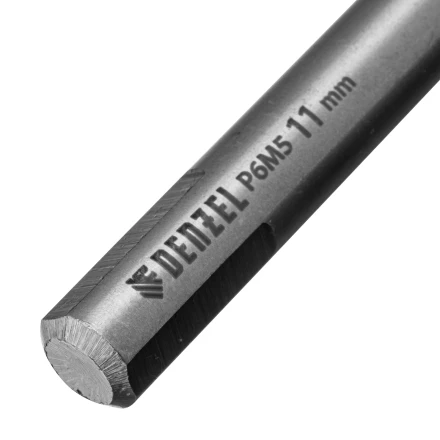 Сверло спиральное по металлу Denzel, 11 х 195 мм, Р6М5, Golden Tip, удлиненное 718264 купить в Тобольске