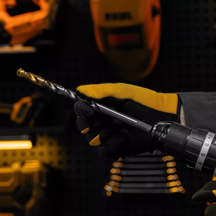 Сверло спиральное по металлу Denzel, 11 х 195 мм, Р6М5, Golden Tip, удлиненное 718264 купить в Тобольске