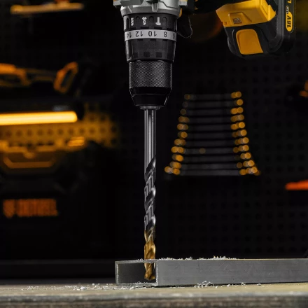 Сверло спиральное по металлу Denzel, 11 х 195 мм, Р6М5, Golden Tip, удлиненное 718264 купить в Тобольске