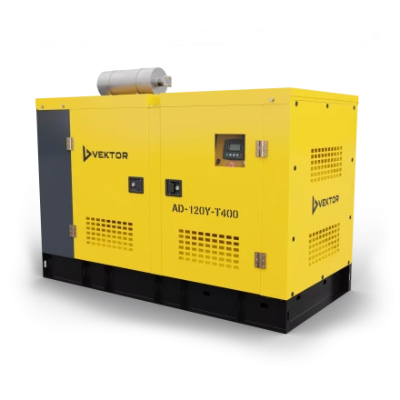 Дизельный генератор Vektor AD-120Y-T400 в шумозащитном кожухе с АВР купить в Тобольске