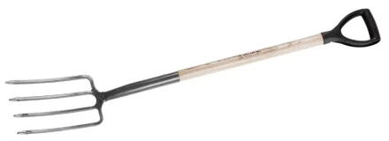 Вилы ЗУБР &quot;МАСТЕР&quot; ФАВОРИТ садовые, деревянный черенок из ясеня, пластиковая рукоятка, 280x180x1200мм 4-39562 купить в Тобольске