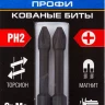 Биты ЗУБР "ПРОФИ" Phillips, тип хвостовика E 1/4", PH2, 50мм, 2шт, на карточке 26021-2-50-S2 купить в Тобольске