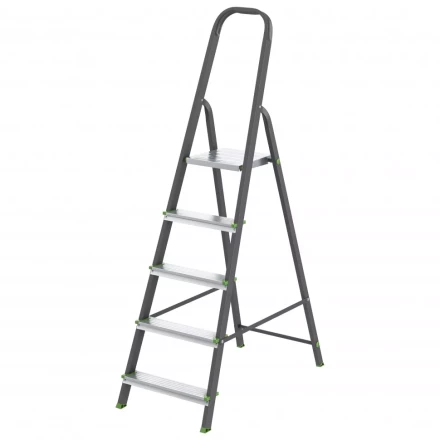 Стремянка 5 ступеней стальной Профиль алюминиевые ступени Россия Сибртех 97955 купить в Тобольске