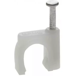 ЗУБР "МАСТЕР". Скоба-держатель для круглого кабеля, с оцинкованным гвоздем, 10 мм, 40 шт 45111-10