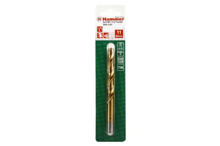Сверло по металлу HAMMER Ф11х142мм (DR MT 11,0мм*142/94мм) купить в Тобольске