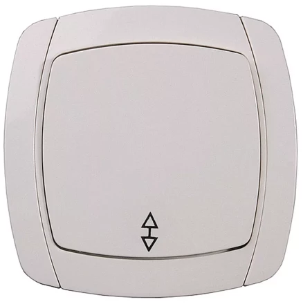 Выключатель СВЕТОЗАР &quot;CITY LIGHT&quot; проходной одноклавишный в сборе, бежевый, 10А/~250В SV-54237-B купить в Тобольске