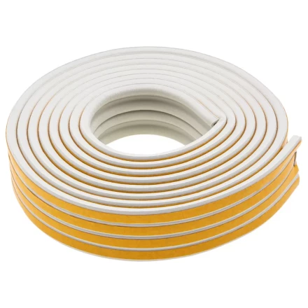 Уплотнитель резиновый, 12 м, профиль &quot;P&quot;, белый Сибртех 88907 купить в Тобольске