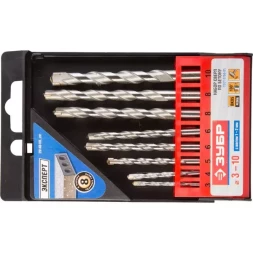 Набор ЗУБР Сверла по бетону ударные, 3-4-5-6-6-8-8-10 мм, пластиковый бокс, 8шт 29140-H8_z01