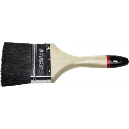 Кисть плоская STAYER &quot;UNIVERSAL-EURO&quot;, чёрная натуральная щетина, деревянная ручка, 100мм 01022-100 купить в Тобольске
