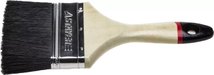 Кисть плоская STAYER &quot;UNIVERSAL-EURO&quot;, чёрная натуральная щетина, деревянная ручка, 100мм 01022-100 купить в Тобольске