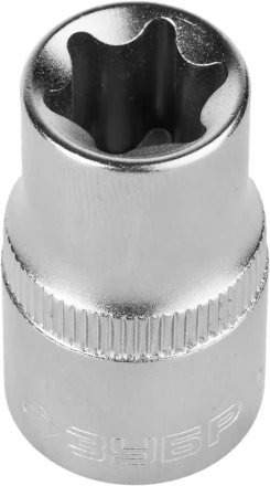 Головка торцовая ЗУБР &quot;МАСТЕР&quot; (1/2&quot;), Cr-V, E-TORX, хроматированное покрытие, E14 27719-14 купить в Тобольске