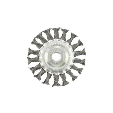 Щетка для УШМ 125 мм М14 плоская крученая проволока 0,8 мм MTX 74644 купить в Тобольске