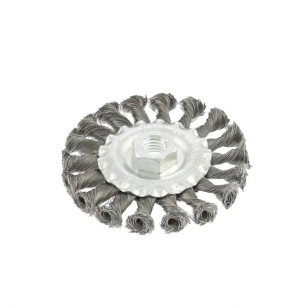 Щетка для УШМ 125 мм М14 плоская крученая проволока 0,8 мм MTX 74644 купить в Тобольске