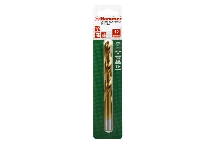 Сверло по металлу HAMMER Ф12х151мм (DR MT 12,0мм*151/101мм) купить в Тобольске