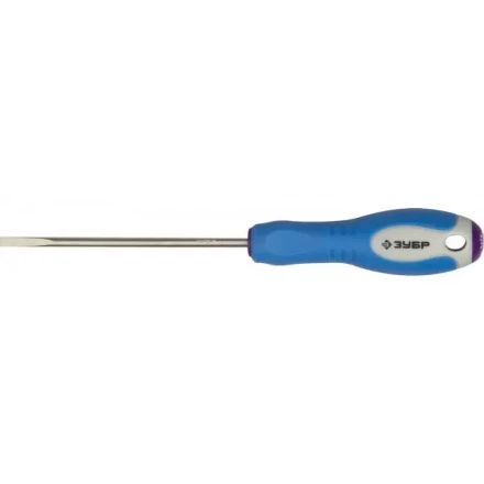 Отвертка ЗУБР, Cr-V сталь, трехкомпонентная рукоятка, цветовая индикация типа шлица, SL, 3,0x75мм 25251-3.0-075 купить в Тобольске