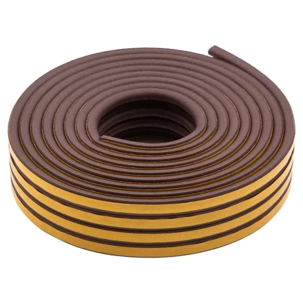 Уплотнитель резиновый, 12 м, профиль &quot;P&quot;, коричневый Сибртех 88908 купить в Тобольске